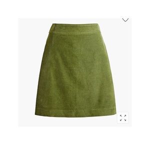 NEW J. Crew Factory olive green corduroy mini skirt Size 6